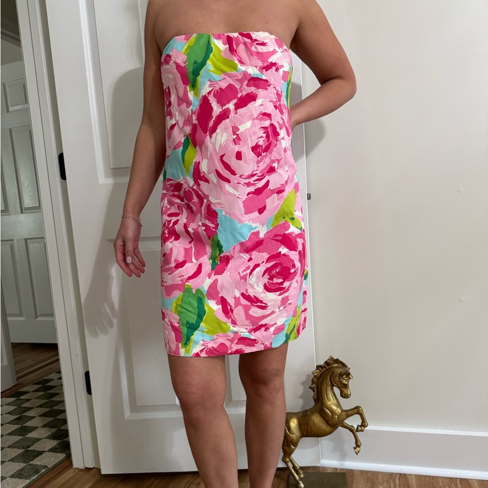Lilly Pulitzer Keetan First Impressions Strapless Floral dress - Picture 3 of 11